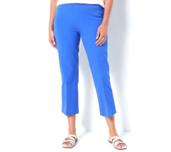 Isaac Mizrahi 24/7 Stretch Baby Bootcut Cropped Pants-  Blue Azure, Plus 20 - £20.45 GBP