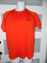 UNDER ARMOUR ORANGE HEAT GEAR LOOSE FIT SS SHIRT SIZE S MEN&#39;S - $374.58 MXN