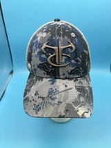 Cap Hat Truetimber Camo Logo Mesh Snapback Cap Navy Blue Camo - £11.86 GBP