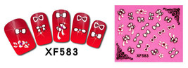 Nail Art 3D Stickers Stones Design Decoration Tips Butterfly White Black... - $55.01 MXN