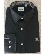 Burberry Brit Men&#39;s Black Long Sleeve Dress Shirt Regular Size Size M New - $2,521.20 MXN