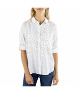 Jach&#39;s Girlfriend Women&#39;s Size XL White Button-Up Blouse Top Shirt NWT - £11.99 GBP
