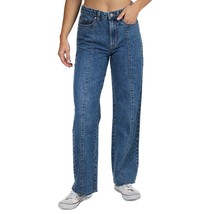Indigo Rein Juniors&#39; Cotton Front-Seam Jeans Dark Blue Flare Wide B4HP - $19.95