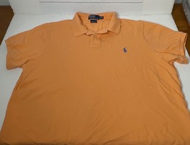 Polo Ralph Lauren Custom Fit 100% Cotton Orange Short Sleeve Shirt Mens XXL - £19.97 GBP