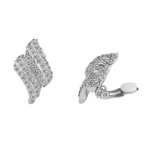Fashion Geometric Rhinestone Ear Clip No Pierced Clip On Earrings  Women Gift Zi - £7.26 GBP