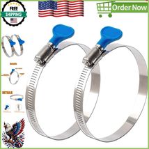 Durable 304 Stainless Steel 5-Inch Worm Gear Clamps - Easy Turn Key Design - $298.02 MXN