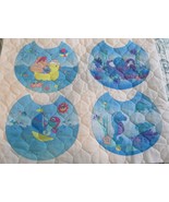 Sea Babies, Pre-Quilted Fabric Baby Bib Panels UNCUT - Makes 8 - $8.00