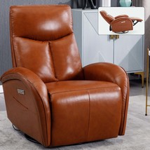 Leather Power Recliner w/ Lumbar Support &amp; USB - £476.57 GBP