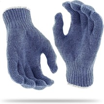1 Dozen Gray String Knit Poly Cotton Work Gloves Pairs Grey Large L - £15.23 GBP