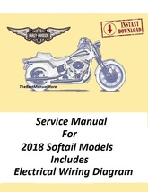 2018 Harley Davidson Softail Models Service Manual Download - £17.75 GBP