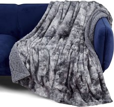 Bedsure Fuzzy Blankets And Throws For Couch - Dark Grey Plush, 50X60 Inches - £27.67 GBP