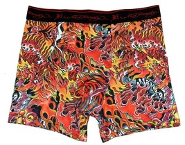 Ed Hardy Logo Band &quot;IGNITE THE FLAME&quot; Bright Colorful Super Soft Boxers ... - $323.42 MXN