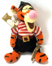 Vintage Tigger 9&quot; Mini Bean Bag Pirate Disney Store New with Tags - $14.49