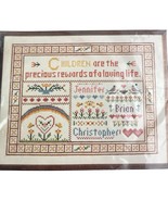 Dimensions Counted Cross Stitch Children Are Precious Family Record Kit ... - $331.45 MXN