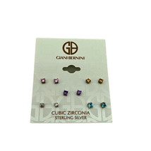 Giani Bernini Sterling Silver Earring Set, Multicolor Cubic Zirconia Five Studs - £29.46 GBP