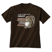 Squirrel T-shirt Sizes S M L XL 2XL NWT The Manager Cotton Brown New - £17.55 GBP