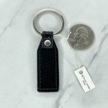 Black Embossed Vegan Faux Leather Bar Keychain Keyring - $6.92