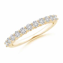 ANGARA Eleven Stone Shared Diamond Wedding Band in 14K Gold (HSI2, 0.57 Ctw) - £718.70 GBP