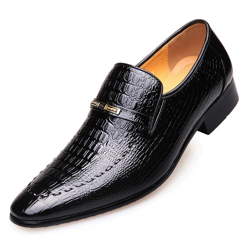 New Men&#39;s Casual Shoes Classic Low-Cut Embossed Leather Shoes Comfortabl... - $44.16