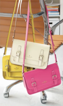 NWT 100% Auth Kate Spade &#39;Essex Scout&#39; Leather Flap Crossbody Bag $398  - £238.20 GBP