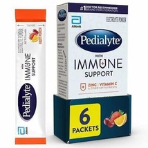 Pedialyte with Immune Support Electrolyte Powder, Fruit Punch, 0.49 oz, 6 Count - £9.58 GBP