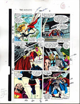 Original 1988 Avengers 296 color guide art page 8: Thor, She-Hulk,Marvel Comics - £40.37 GBP