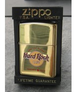 Hard Rock Cafe NIAGARA FALLS, Canada Zippo Lighter 1998 Polished Brass - $39.20