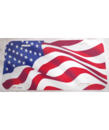 WINCRAFT Waving American Flag Red White Blue Thick Plastic License Plate - £11.16 GBP