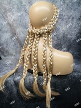 Blonde Halo Braids Plaited Hairpiece Renaissance Peasant Medieval Princess Fairy - £18.84 GBP