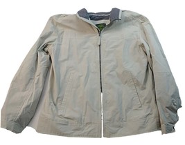 Timberland Jacket Mens Medium Gray Collared Logo medium weight Full Zip NEW - £40.71 GBP