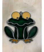 Frog Froggie Suncatcher Window Hanging Enamel &amp; Metal - £7.01 GBP