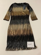 SOSANDAR Maxi Dress in Sequin Gold Ombre  UK 14   (ph40) - £19.46 GBP