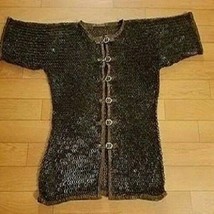 Flat Riveted With Flat Warser Chainmail shirt 9mm Large Size Hubergion halloween - £208.95 GBP