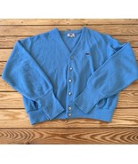 Vintage Izod Lacoste Men’s Button up cardigan sweater size L Blue M9 - £38.84 GBP
