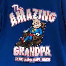 #1 Dad the amazing grandpa plays hard naps hard T Shirt Men’s Size L - $19.79