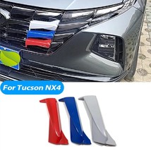 For Tucson NX4 2021 2022 Front Grille Decoration Three-Color Logo Modified Body  - £77.57 GBP