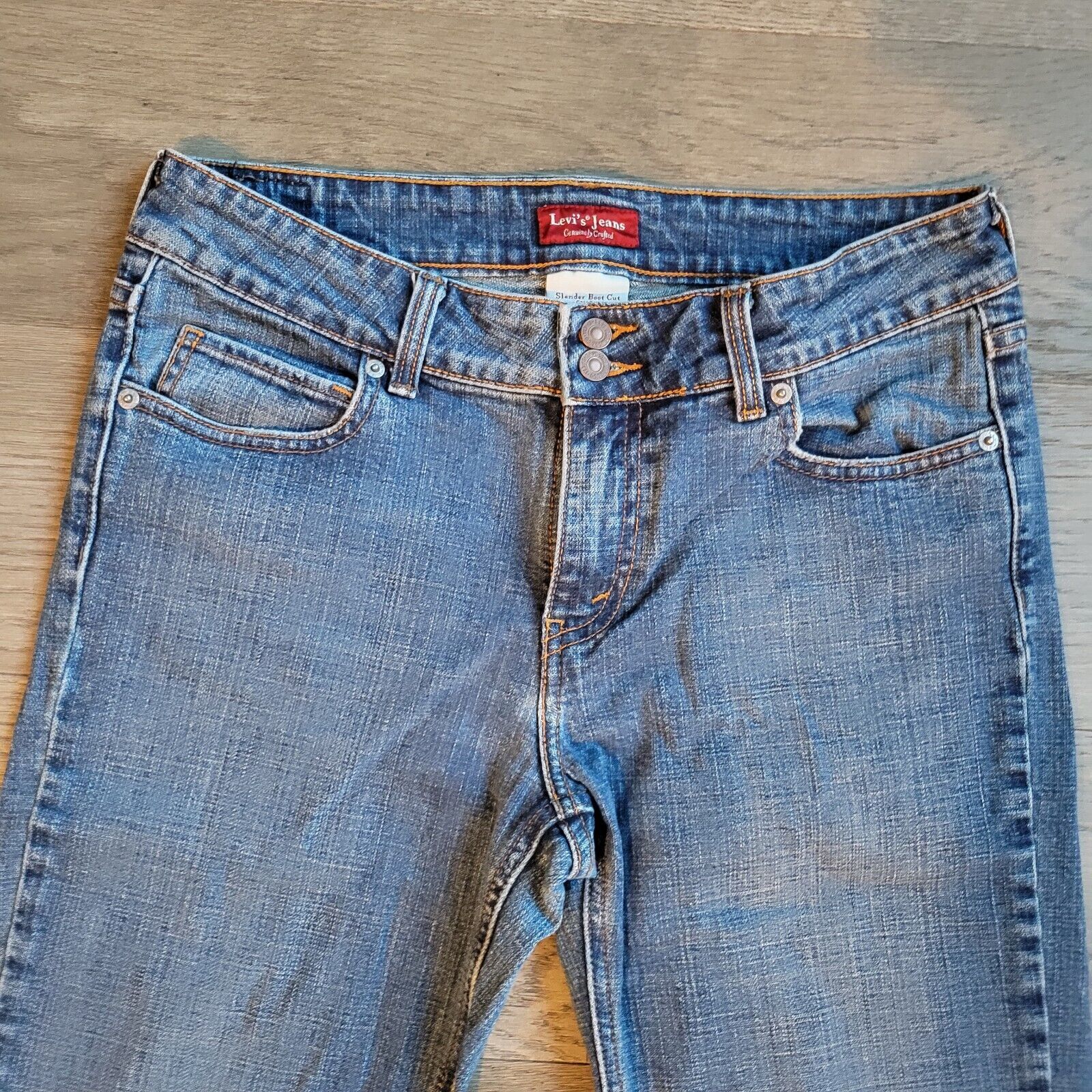 Primary image for Levis Genuinely Crafted 526 Jeans Slender Boot Cut Stretch Denim Womens 8 Medium