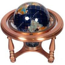 Small Blue Globe on Copper Quad Stand - $1,393.81