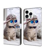 Generic Case For iPhone 17 Air (Color: Glasses Cat Patterned) Leather Wa... - $973.75 MXN