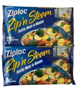 2X Ziploc Zip 'n Steam Microwave Cooking Bags Ready Meals 10 Count (20 T... - $49.49