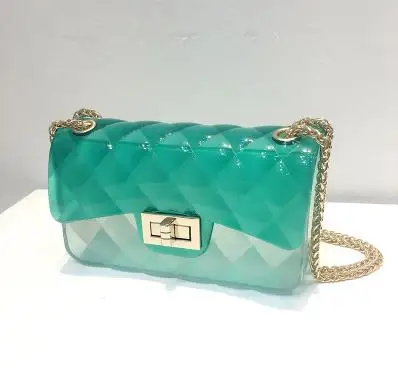 T jelly pvc crossbody bag for women shoulder bag gradient candy color lady shoulder bag thumb200