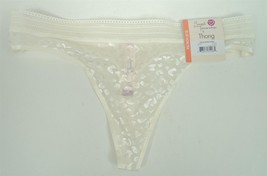 Secret Treasures Women&#39;s Sexy Lace Cream Thong - XS (0-2) - Leo Jacquard... - £3.92 GBP