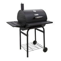 Barbecue Grill Charcoal BBQ Barrel Outdoor Cooking Warming Rack Cast Iro... - £169.39 GBP