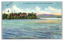Pearls Bay Grand Isle Lake Champlain Vermont VT Linen Postcard Z1 - £1.53 GBP