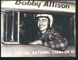 Bobby Allison Signed NASCAR Modified National Champion Photo 1963-no fac... - £38.76 GBP