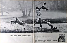 ROYAL CROWN COLA RC COLA - Beach-Family-River &amp; Sons 1964 VTG Dual Print Ad - $15.44 CAD