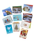 Christmas Cards Lot of 10 w Decorative Envelopes Holiday Greetings Varie... - $212.31 MXN