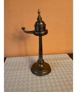 ANTIQUE BRASS DUTCH OIL LAMP, ORIGINAL - £87.36 GBP