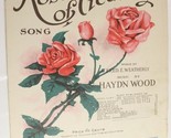Rose Of Picardy Vintage Sheet music 1916 - $4.94