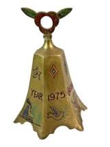 Bells of Sarna 1975 Christmas Brass Bell India  9&quot; Tall Limited Edition ... - $29.69